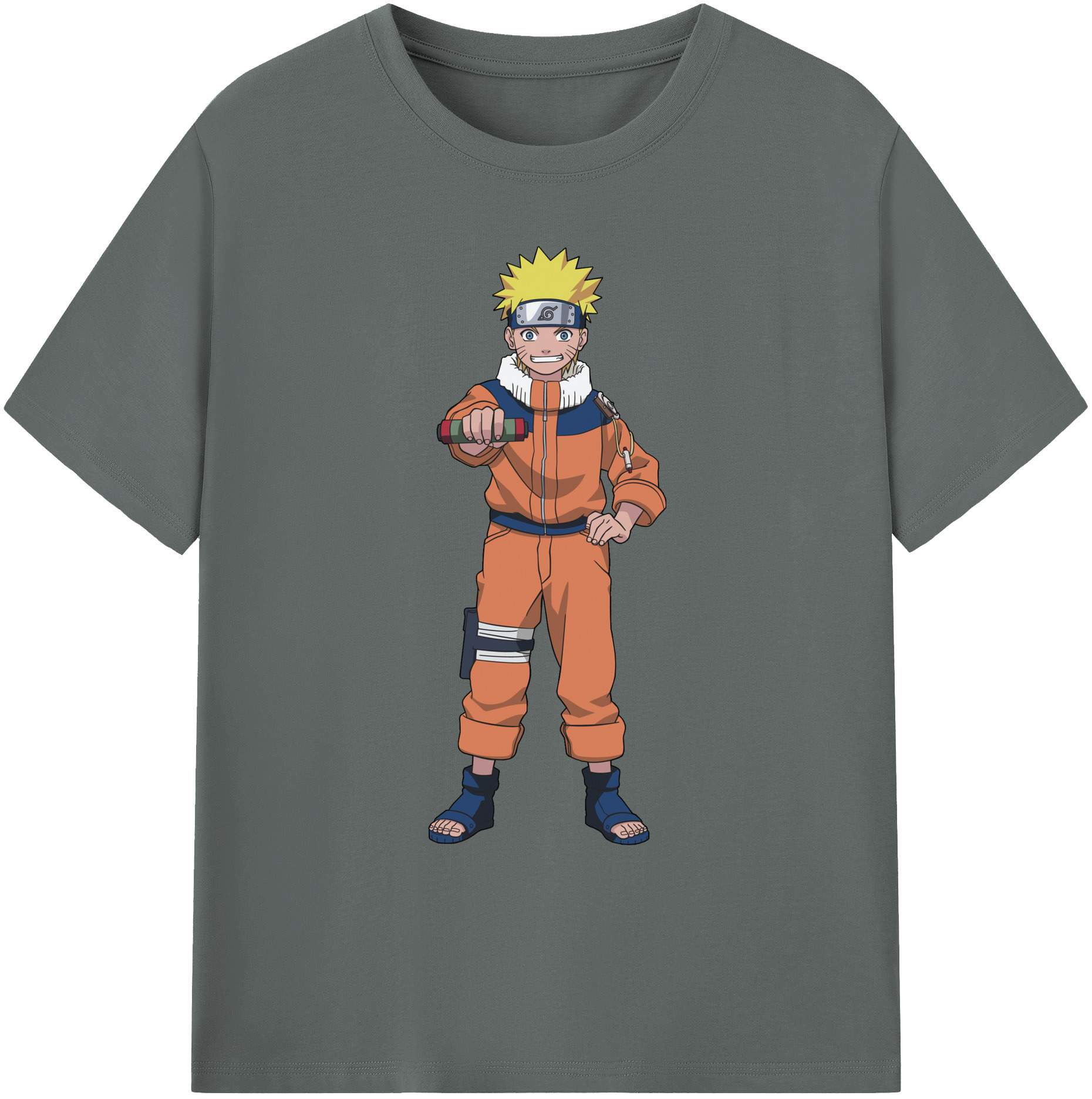 （画像用） NARUTO -ナルト- うずまき ナルト Uzumaki Naruto 綿100％ メンズ半袖Tシャツ｜肌触りやわらか＆通気性